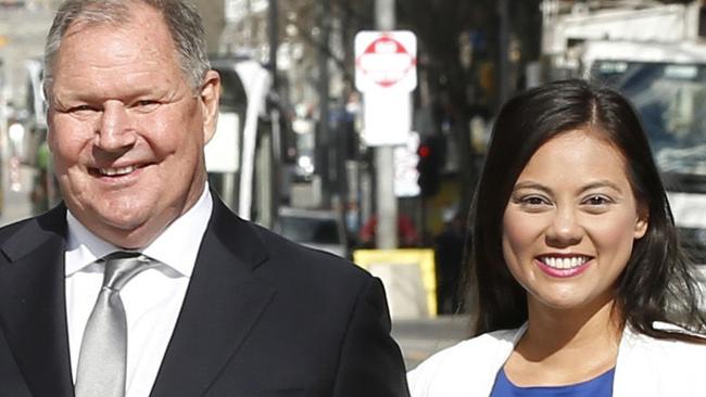 Lord Mayor Robert Doyle with Tessa Sullivan, who accused him of sexual harassment. Picture: David Caird