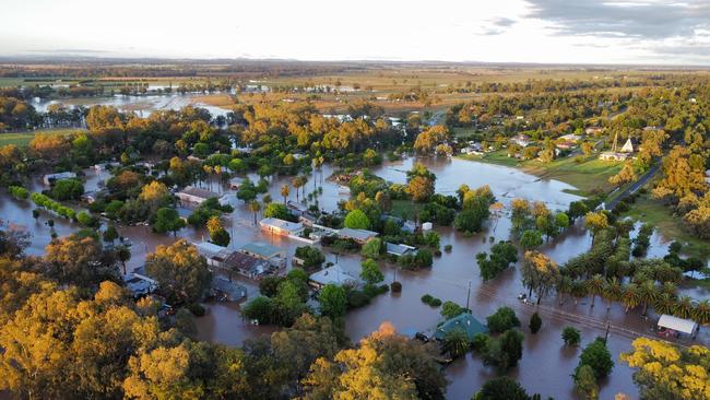 Pictures posted to SES NSW facebook page - 14-11-22 - Aerial view of the extensive aftermath of overnight flash flooding at Eugowra, photos taken earlier today showing the 120mm of rain falling in the Central West overnight. SES NSW