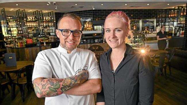 NEW MENU: Chapters Book Store, Cafe and Wine Bar chef Andres Bejarano and venue manager Jane Atkinson have teamed up to launch a new dinner menu. Picture: Cordell Richardson