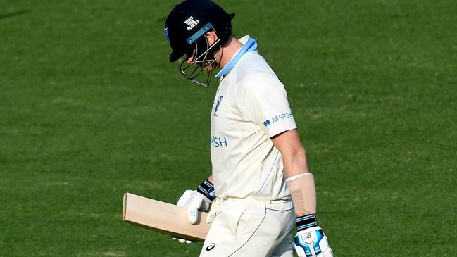 Steve Smith couldn’t make an indent on the scoreboard at the Gabba.