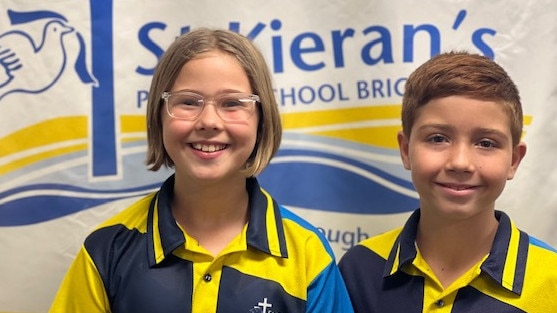 St Kieran’s Primary School captains Annabelle Graham and Janko Booyse, Picture: Contributed