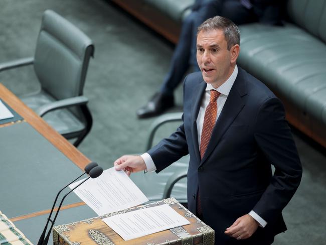 CANBERRA, AUSTRALIA, NewsWire Photos. NOVEMBER 25, 2024:  Treasurer Jim Chalmers speaks on the Online Safety Amendment Bill in the House of Representatives at Parliament House in Canberra. Picture: NewsWire / David Beach