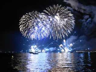 BANG ON: Fireworks are seen over Darwin Harbour, Northern Territory at last year's celebration of Territory Day. It is the only day of the year Territorians can legally detonate crackers. Picture: AAP/Lucy Hughes Jones