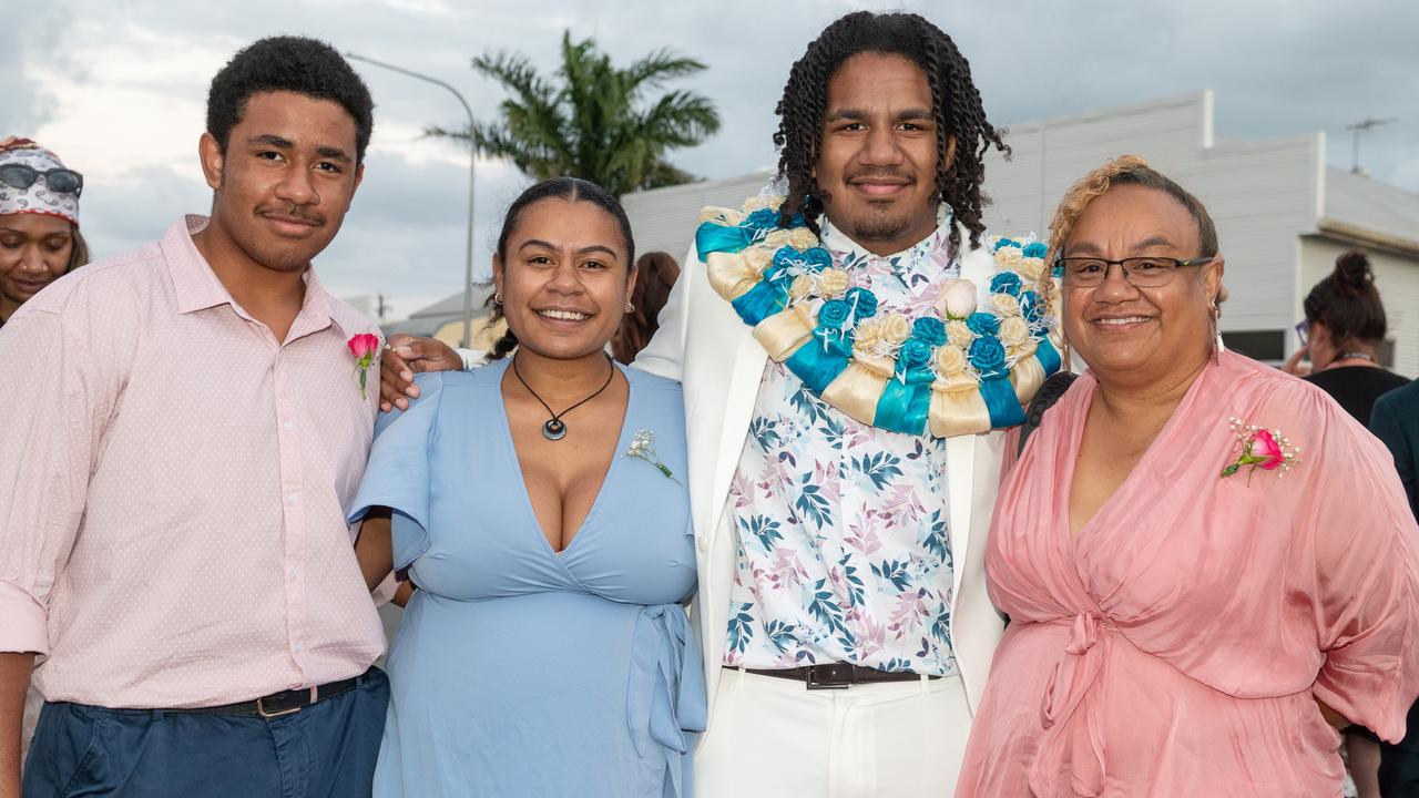 Naseili Tamwoy, Loloma Pitt, Jomasi Tamwoy and Louella Pitt at Mackay Northern Beaches State High School Saturday 7 October 2023 Picture:Michaela Harlow