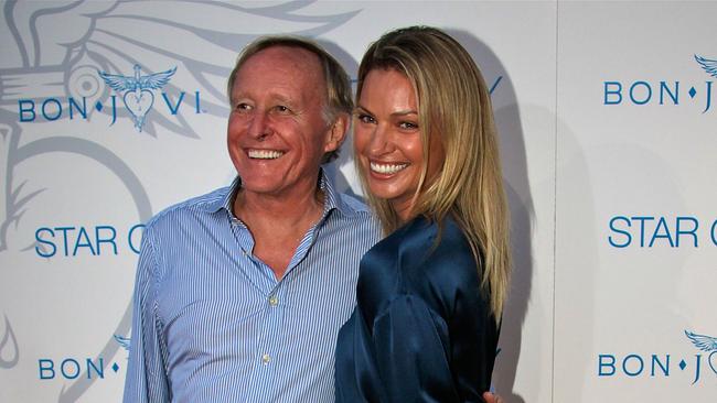 Jim Clark and Kristy Hinze arrive for an exclusive Bon Jovi concert at Star City on December 15, 2010 in Sydney, Australia.