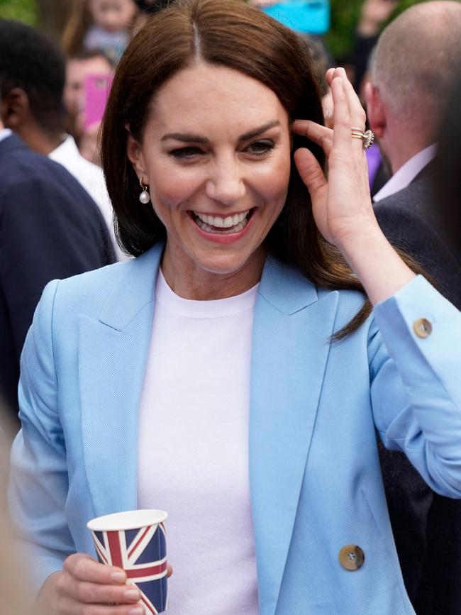 Kate was all smiles as she enjoyed the festivities. Picture: Andrew Matthews / POOL / AFP