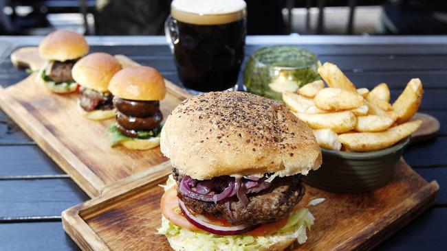 GOOD EATING GUIDE - Jack Greene, Salamanca. Venison and Pork Burger, Huon Valley Mushroom, Tasmanian grain fed eye fillet mignon.