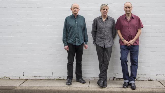 Pianist Chris Abrahams, percussionist Tony Buck and bassist Lloyd Swanton, who formed the Necks in Sydney in 1987. Picture: Camille Walsh