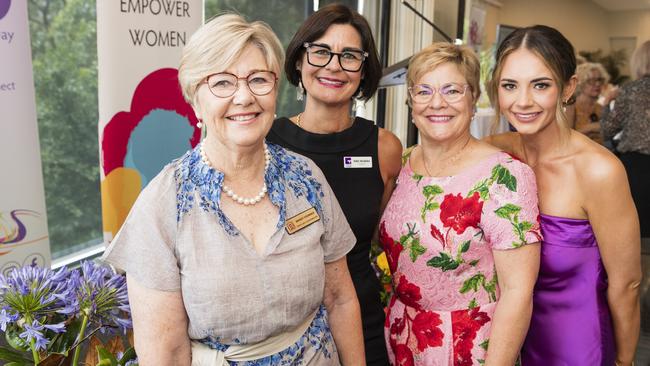 At the International Women's Day lunch hosted by Zonta Club of Toowoomba at Picnic Point are (from left) Wendy Coombes, Kate Venables, Kathryn Galea and Kate Ruijter, Friday, March 3, 2023. Picture: Kevin Farmer