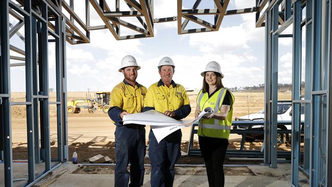 Luke Smith, Adam Hanrahan and Kathryn Barnett at the Pulse data centre.