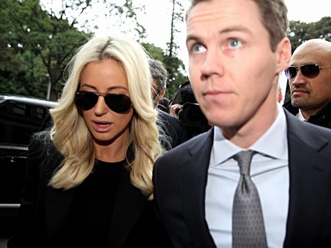 Roxy Jacenko accompanies husband Oliver Curtis to the Supreme Court today.