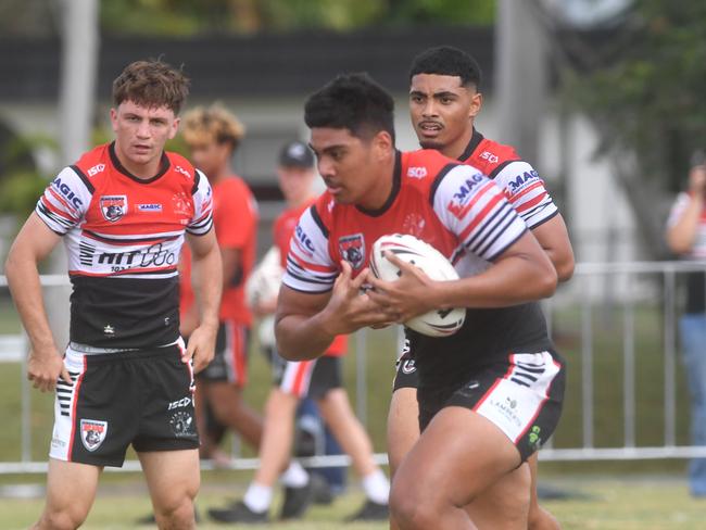 Kirwan State High School hosts St Patrick's College, Mackay, in round 1 of the 2025 Aaron Payne Cup. Picture: Evan Morgan