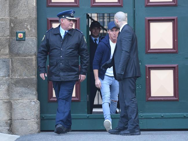 Oliver Curtis leaves Cooma Correctional Centre in Cooma, NSW, Friday, June 23, 2017. Disgraced stockbroker Oliver Curtis, Roxy Jacenko's husband, is to be released from the centre today after serving one year behind bars for insider trading. (AAP Image/Lukas Coch) NO ARCHIVING