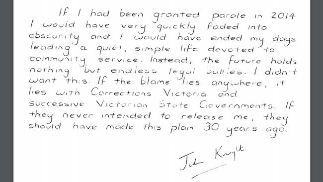 A screenshot of Julian Knight’s letter. Picture: iExpress