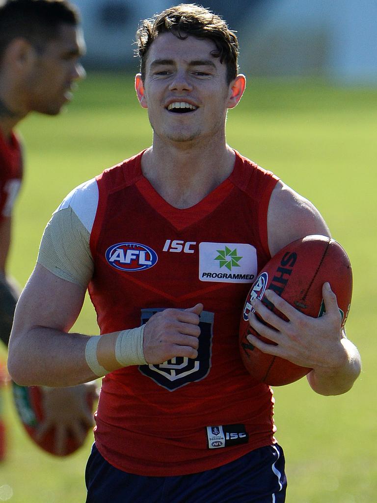 Lachie Neale has swapped purple for maroon. Picture: Daniel Wilkins