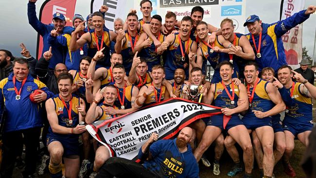 Noble Park claimed its first senior flag since 2011. Picture: Andy Brownbill