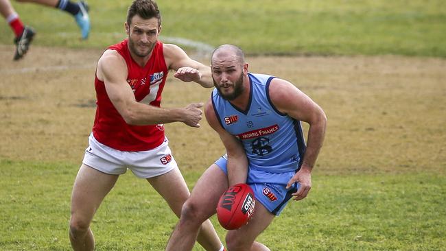 Sturt’s Zane Kirkwood was utterly dominant in the Double Blues’ best win for the year. Picture: Mike Burton.