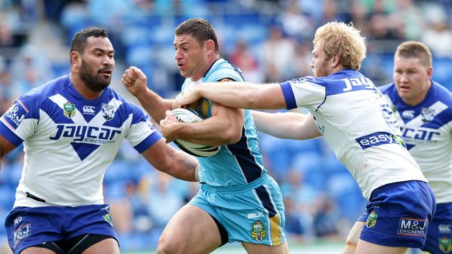 Mark Minichiello holds the record for the most matches played by a Titan. Picture: Adam Head