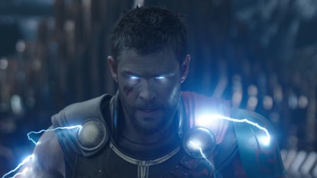 There is a point in Thor: Ragnarok where the title character suddenly looks like an extra from the not-so-fondly-remembered movie TRON.