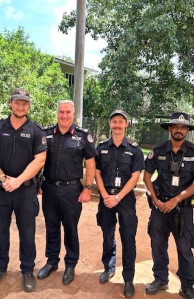 Michael Murphy and other officers on the ground in Wadeye