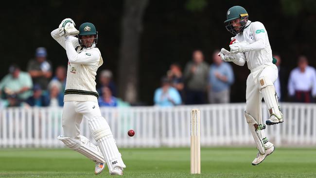 Usman Khawaja during his innings of 51 against Worcester. Picture: Getty Images