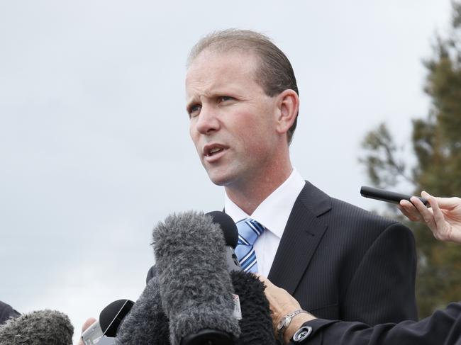 New Water Police catamaran to be called Brett Handran. QP Union president Ian Leavers.