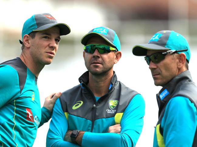 Ponting was Langer’s assistant during his stint as head coach of the Australian men’s team. Picture: Stephen Pond/Getty Images