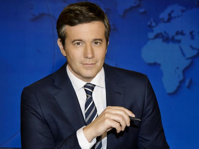 It’s not known whether Ten’s presenters will imitate CBS Evening News ­anchor Jeff Glor’s affected tone. Picture: Tiffany Walling McGarity/CBS via Getty Images