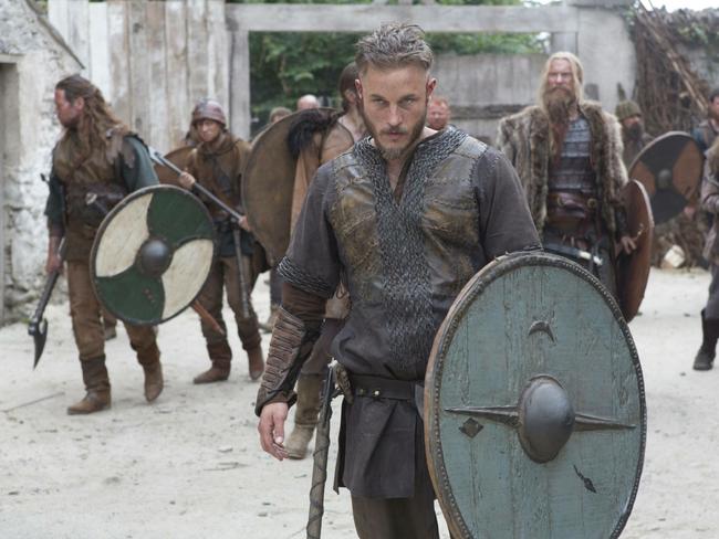 01/08/2013 TV: Travis Fimmel as Ragnar Lodbrok in the TV series Vikings. Courtesy of SBS Publicity. Pic. Supplied