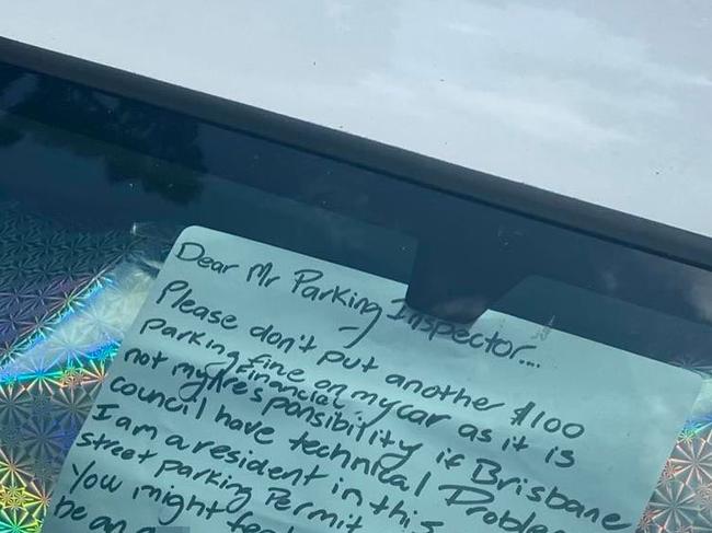 Note in car window doesn't work. Picture: Reddit