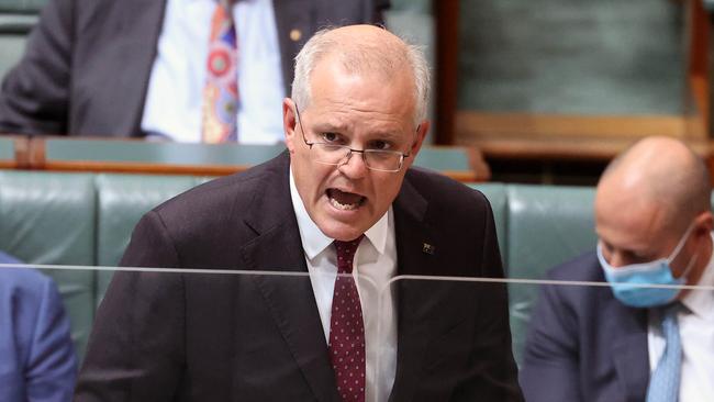 Prime Minister Scott Morrison was completely blindsided by the number of MPs who crossed the floor on the religious discrimination bill. Picture: NCA Newswire/Gary Ramage