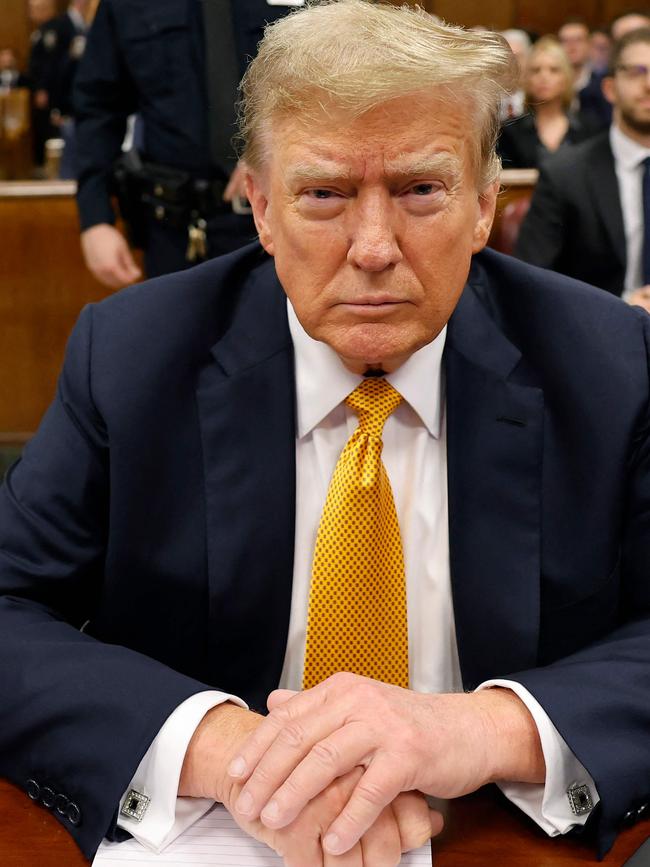 Donald Trump during the hush money trial at Manhattan Criminal Court. Picture: AFP