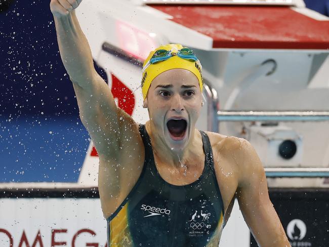 McKeown after going back-to-back in the 100 metres backstroke in Paris. Picture: Michael Klein