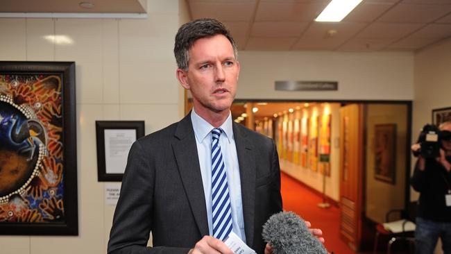 Queensland minister, Mark Bailey, at Queensland State Parliament yesterday.