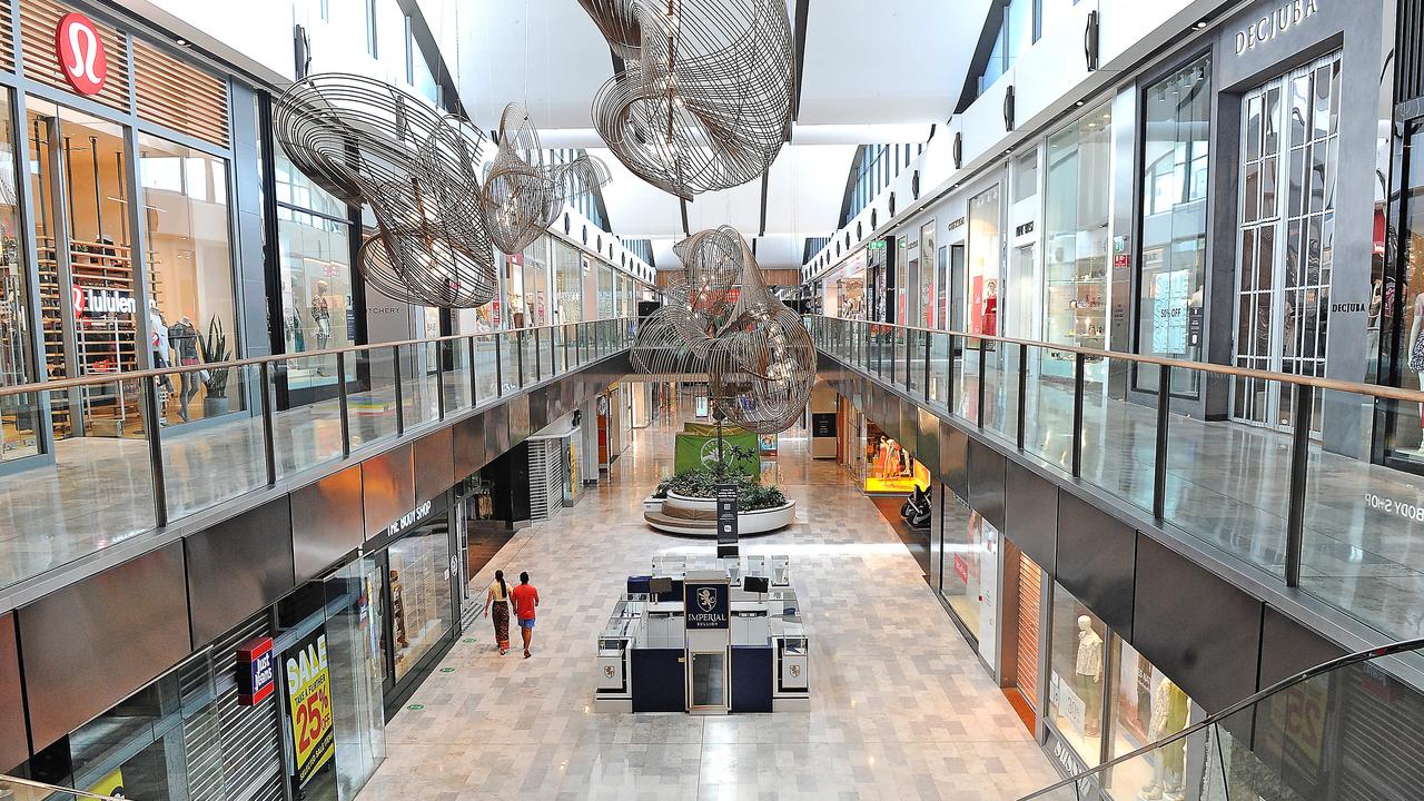 An empty Westfield Chermside shopping centre. Sunday January 10, 2021. Picture, John Gass