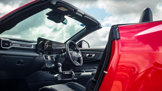 The 2025 Ford Mustang GT Convertible is modern and features cutting-edge technology. Photo: Supplied