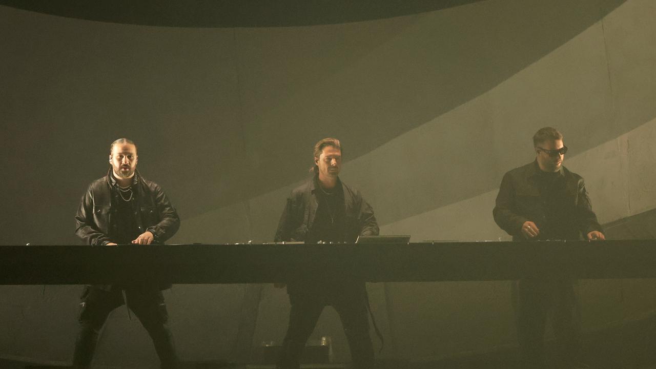 Swedish House Mafia alum Axwell (centre) will play a solo set on the main stage on Saturday. (Photo by Ethan Miller/Getty Images)