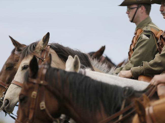 The annual remembrance day ceremony is held at the Cenotaph, Hobart, Tasmania. Picture: MATT THOMPSON.