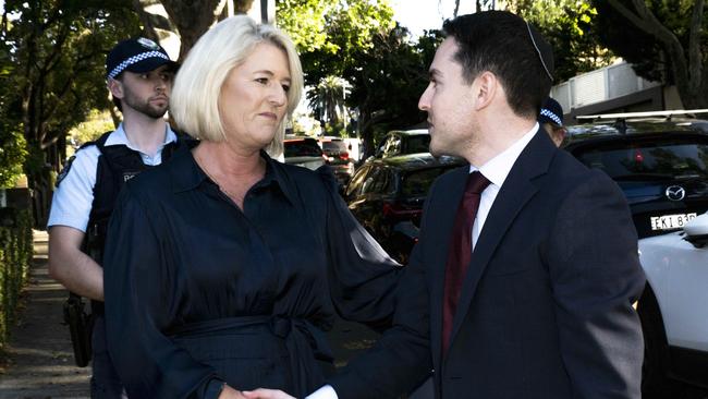 NSW Police Minister Yasmin Catley and NSW Jewish Board of Deputies president David Ossip. Picture: Monique Harmer