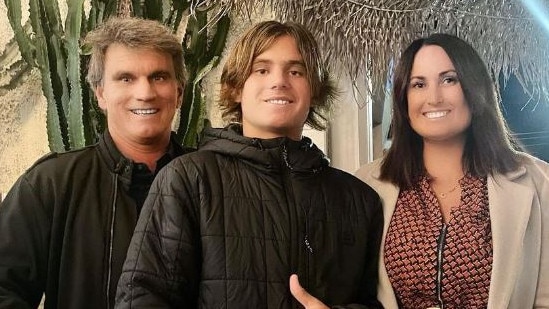 The Richardson family - Mark, son Ty and wife Bianca. Picture: Instagram