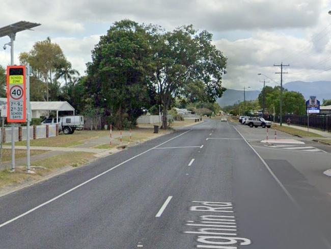 A young girl was hit by a car outside Bentley Park College on Tuesday morning.