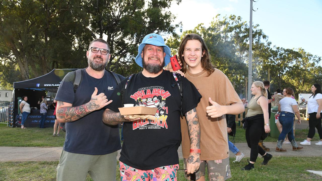 Blake Martin, Ryan Martin, Marley Martin. Meatstock Festival at the Toowoomba showgrounds. April 2022