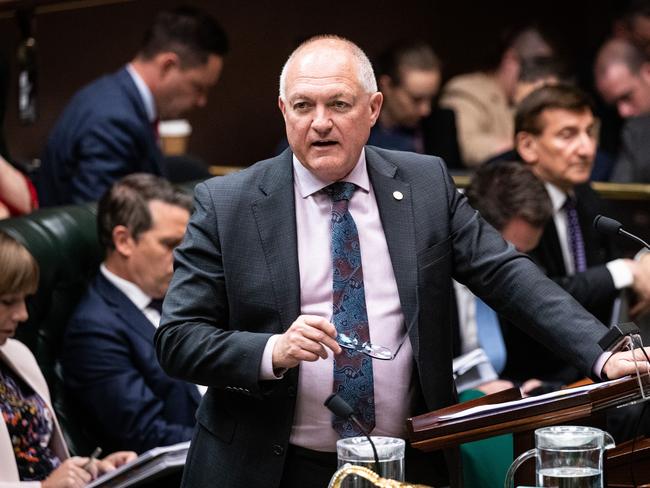 SYDNEY, AUSTRALIA - NewsWire Photos November 23, 2023:  NSW Aboriginal Affairs Minister David Harris during Question Time at the NSW Parliament.Picture: NCA NewsWire / Christian Gilles