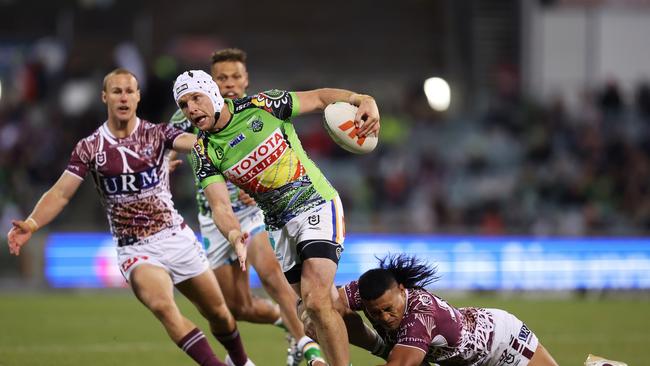 Jarrod Croker was rested for the Raiders’ win over the Rabbitohs. (Photo by Mark Metcalfe/Getty Images)