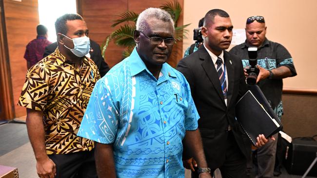 Prime minister of the Solomon Island Manasseh Sogavare is seeking to delay his country’s elections next year. Picture: William West / AFP