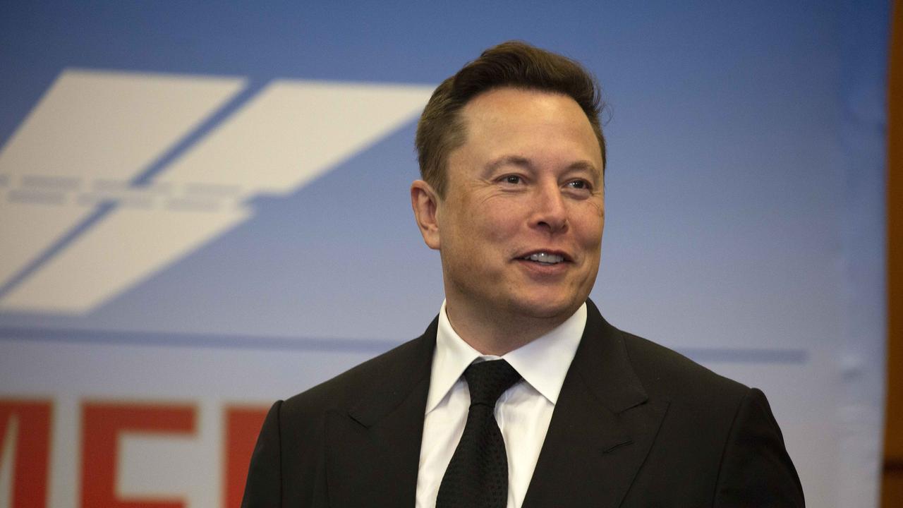 Elon Musk at a press conference ahead of a postponed launch that would have been the first time a private company sent people into space. Picture: Saul Martinez/Getty Images/AFP