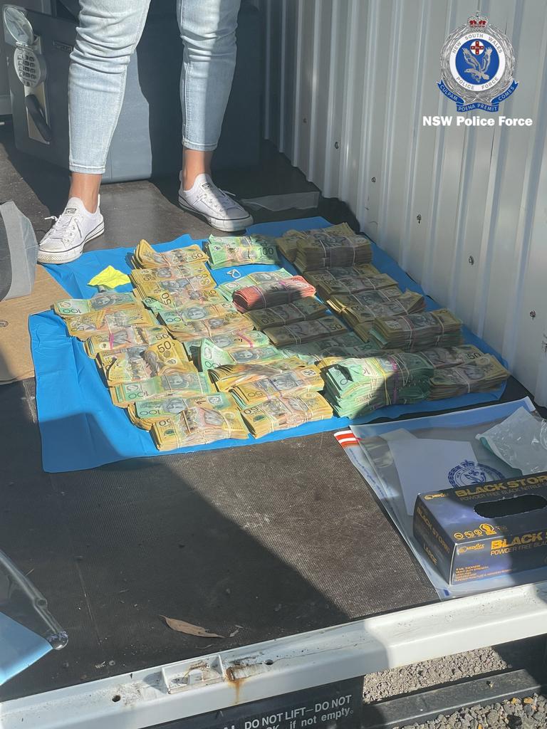 Taskforce Erebus seized almost $900,000 during raids on the Central Coast on Wednesday. Picture: Supplied