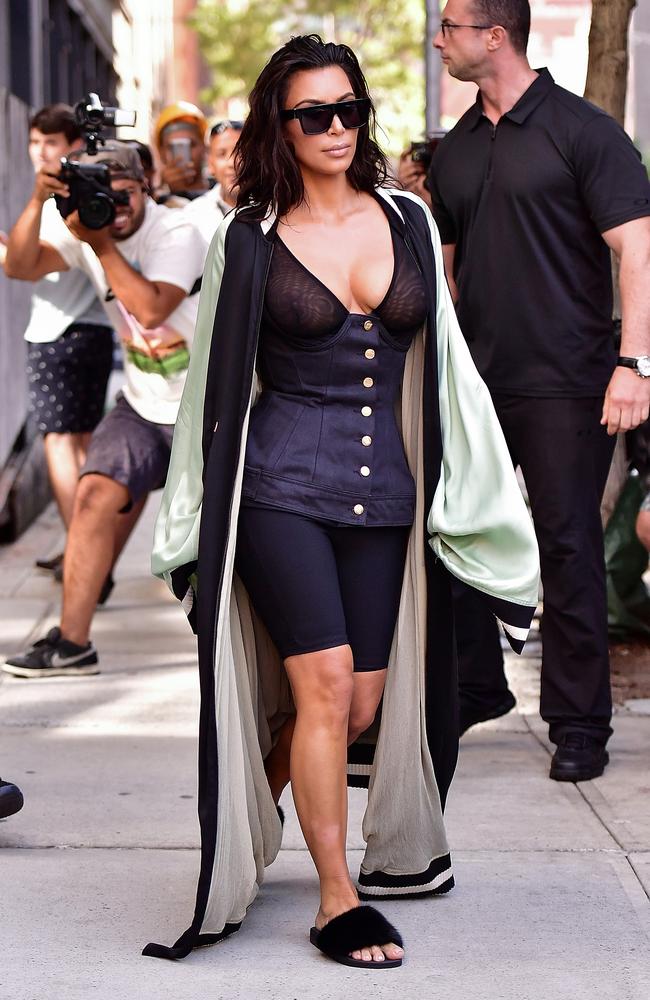 Kim Kardashian seen on the streets of Manahttan on August 30, 2016 in New York City. Picture: Getty