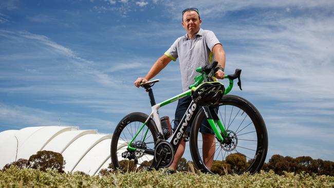 Australian Olympic cycling coach Tim Decker rode for 24-hours to raise funds for the Leukaemia Foundation.