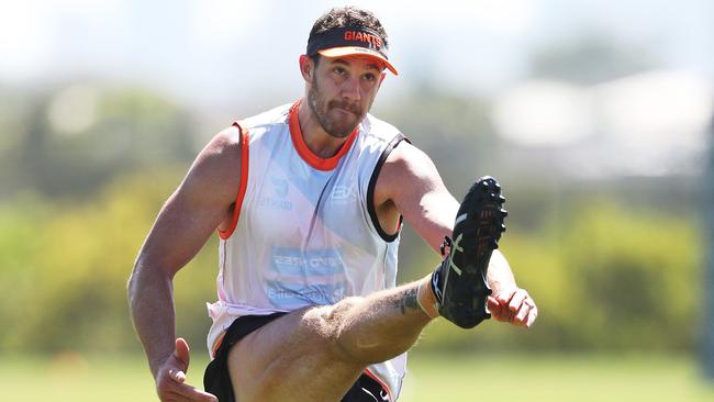 Shane Mumford back training with the GWS Giants. Picture: Phil Hillyard